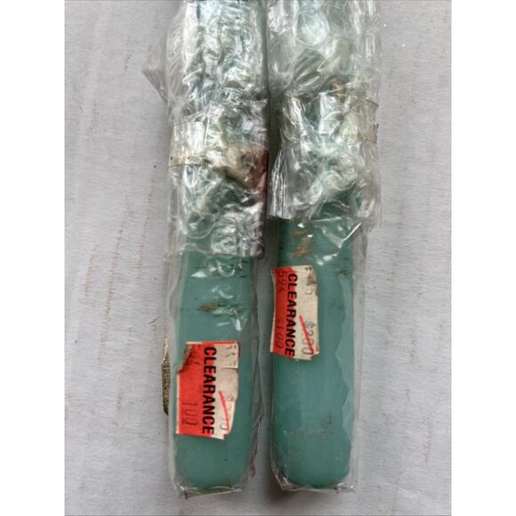 VTG Candles Tapers Teal Turquoise Gold Dust Sea Shells Embedded Design - Picture 3 of 5